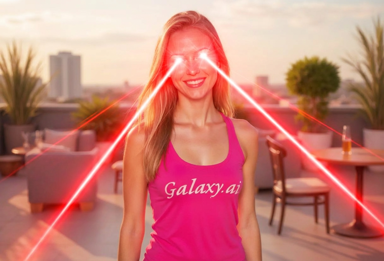 Example created with Add Laser Eyes to Photo