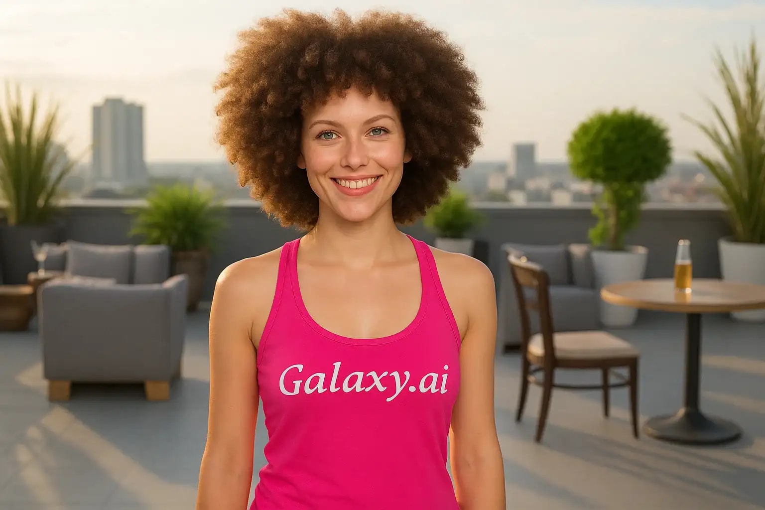 Example created with AI Afro Hair Filter