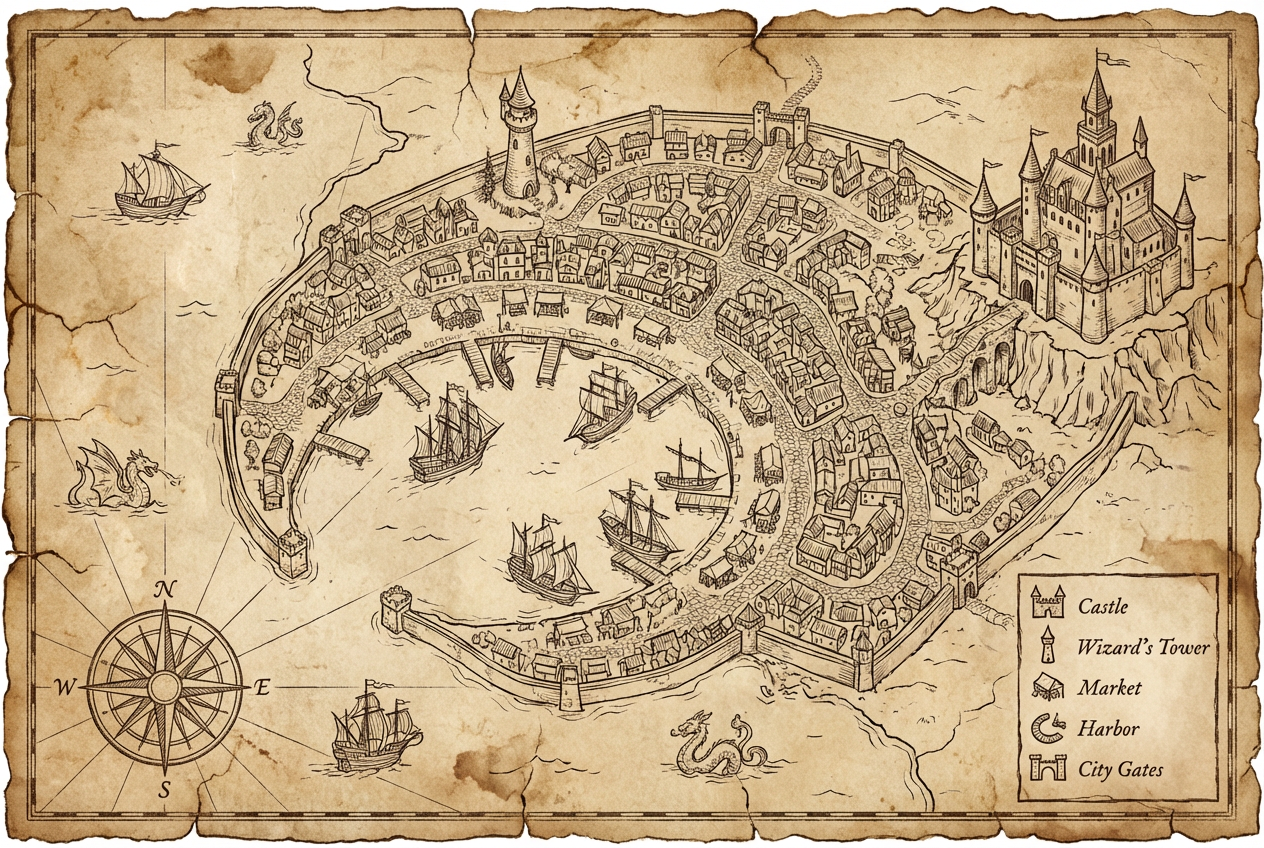 AI City Map Generator: Example 01