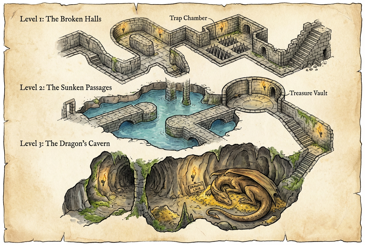 AI D&D Map Generator: Example 03