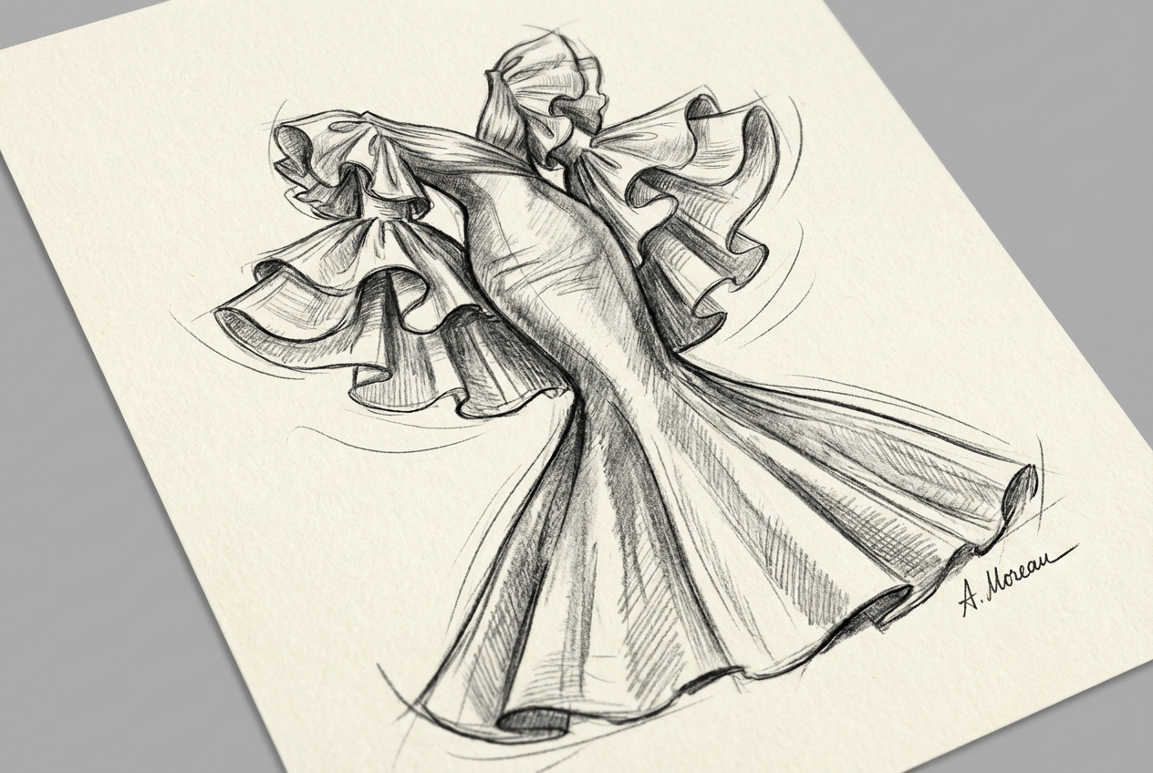 AI Fashion Sketch Generator: Example 01