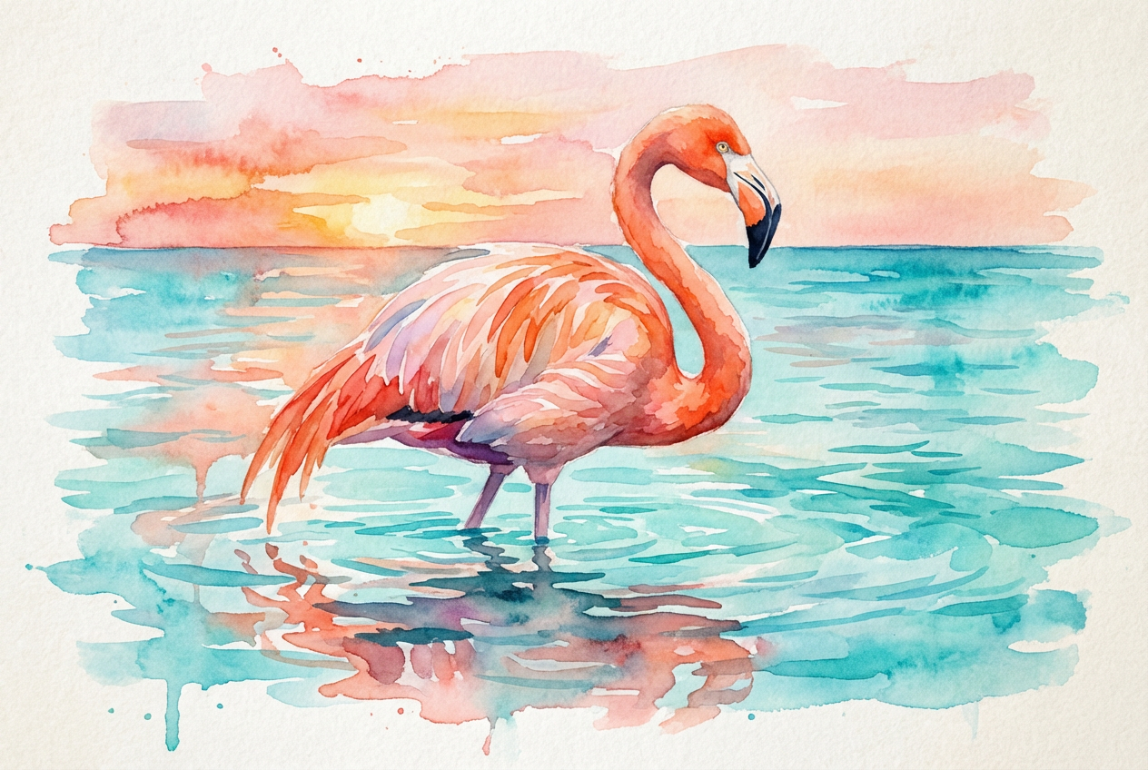 AI Flamingo Generator: Example 01