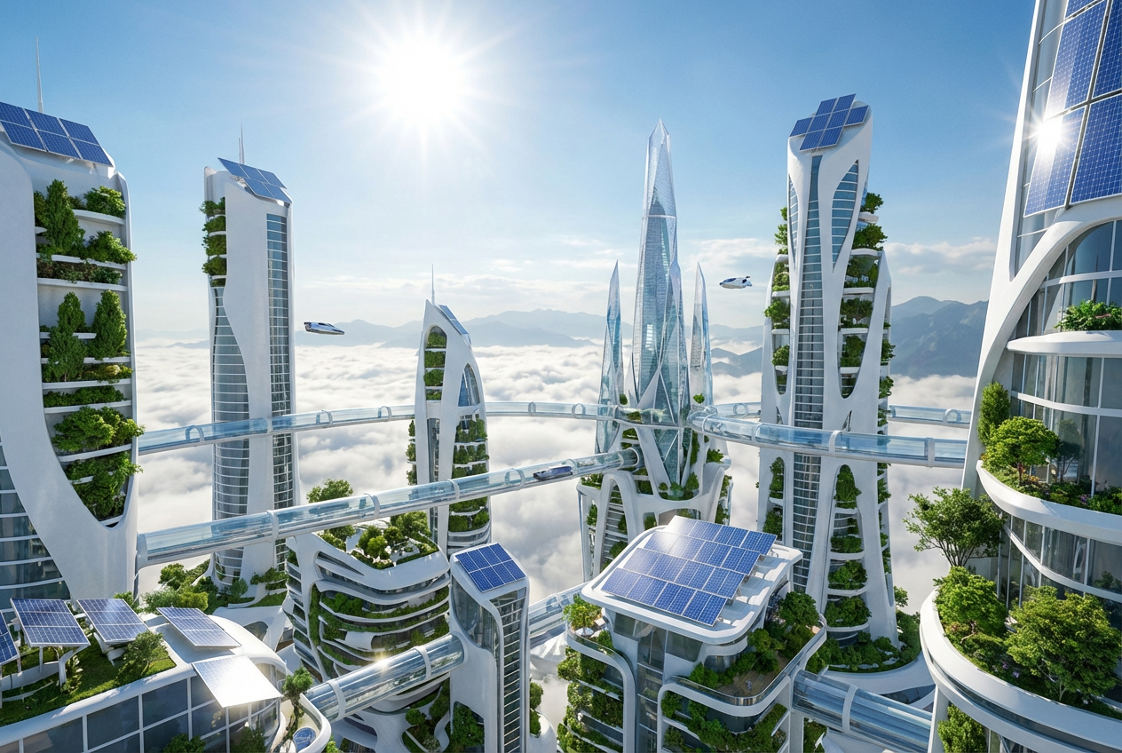 AI Futuristic City Generator: Example 02
