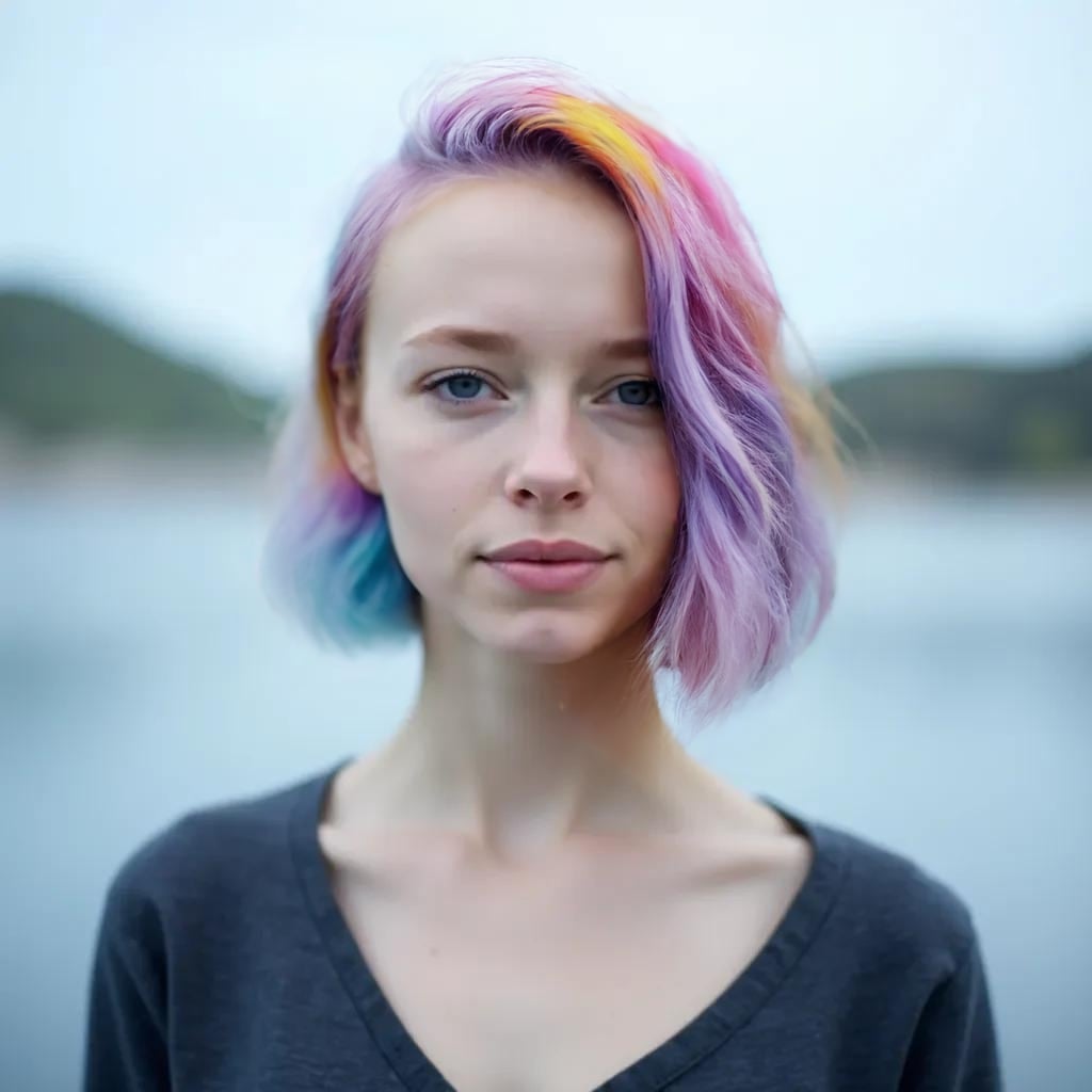 Example created with AI Hair Color Changer