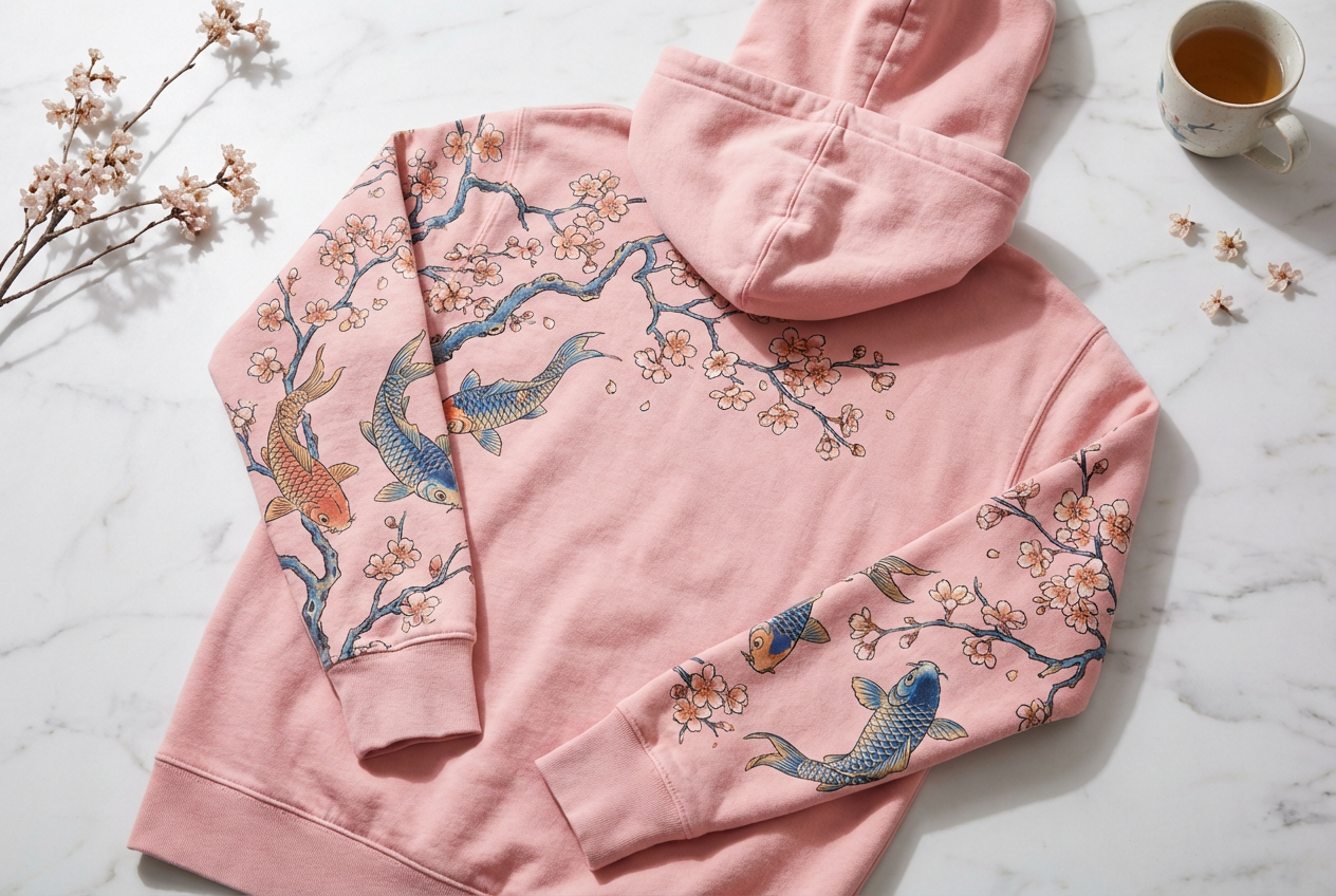 Example created with AI Hoodie Mockup Generator