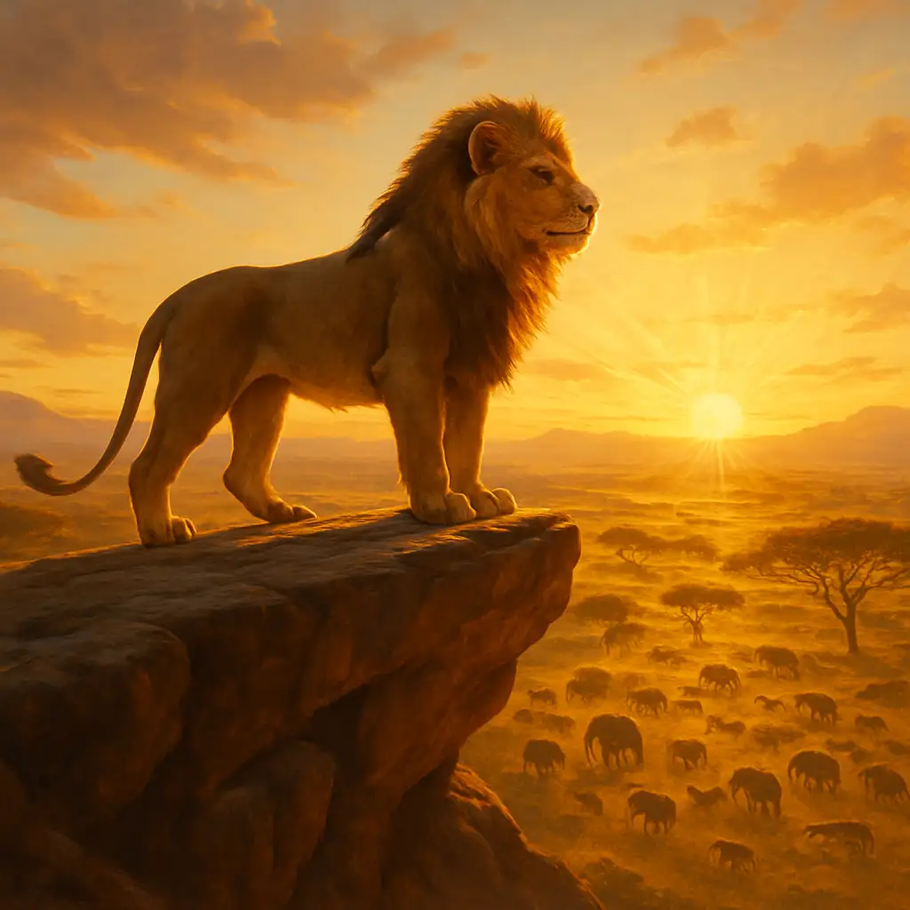 Example created with AI Lion King Generator