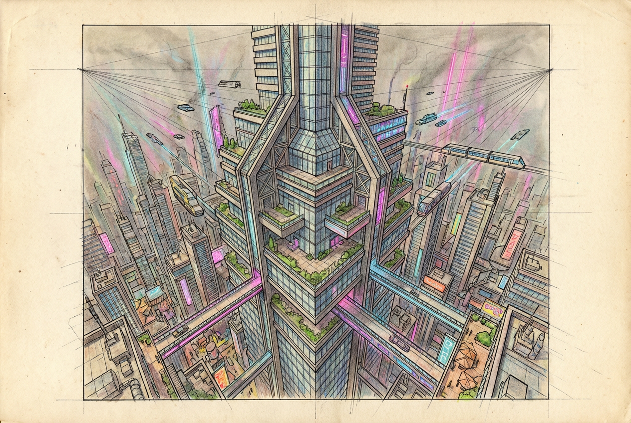 AI Perspective Drawing Generator: Example 01