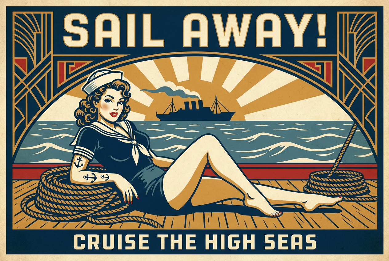 Example created with AI Pin-Up Generator