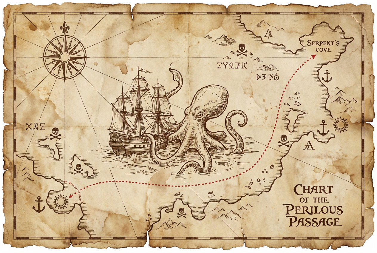 AI Pirate Map Generator: Example 02