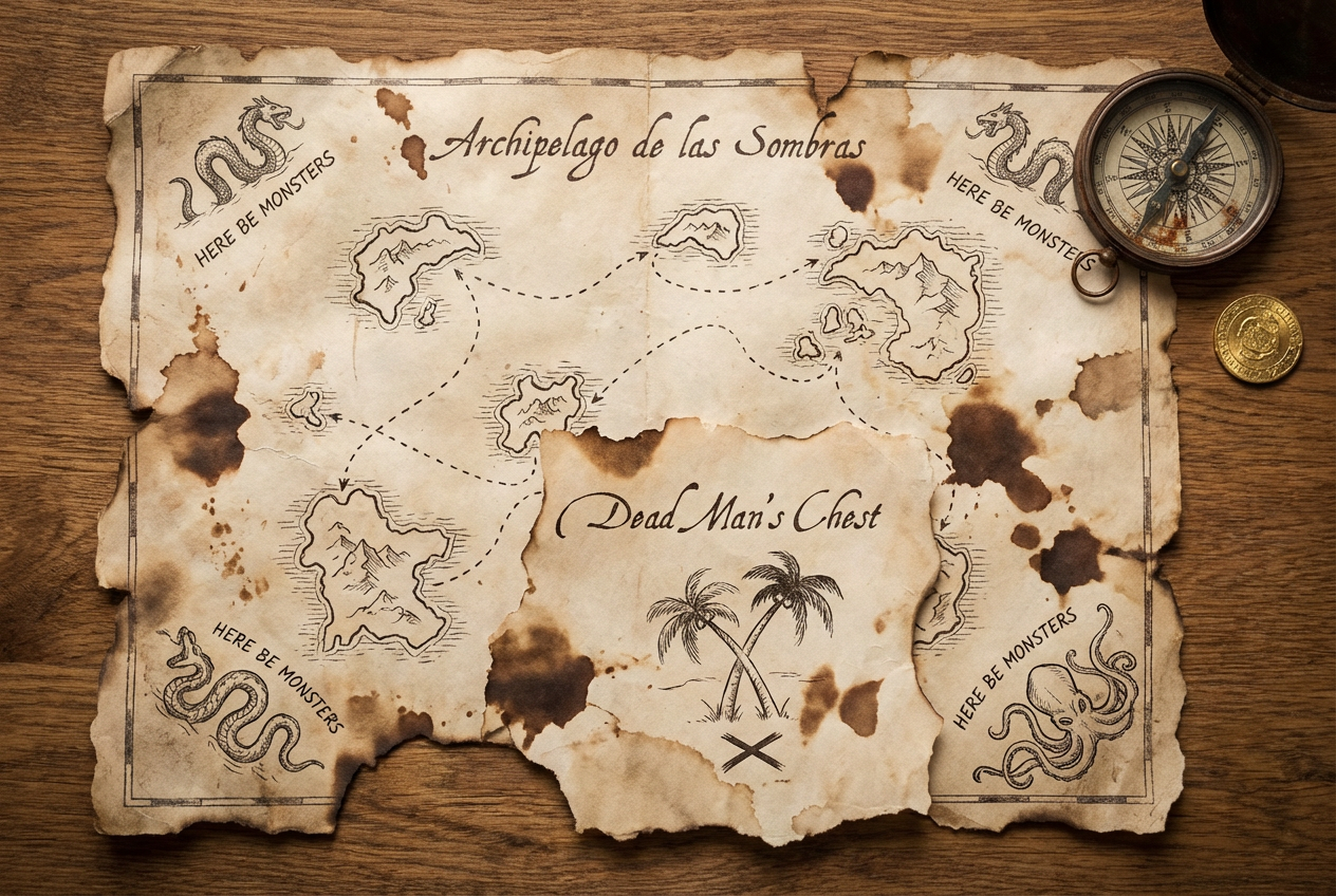 Example created with AI Pirate Map Generator
