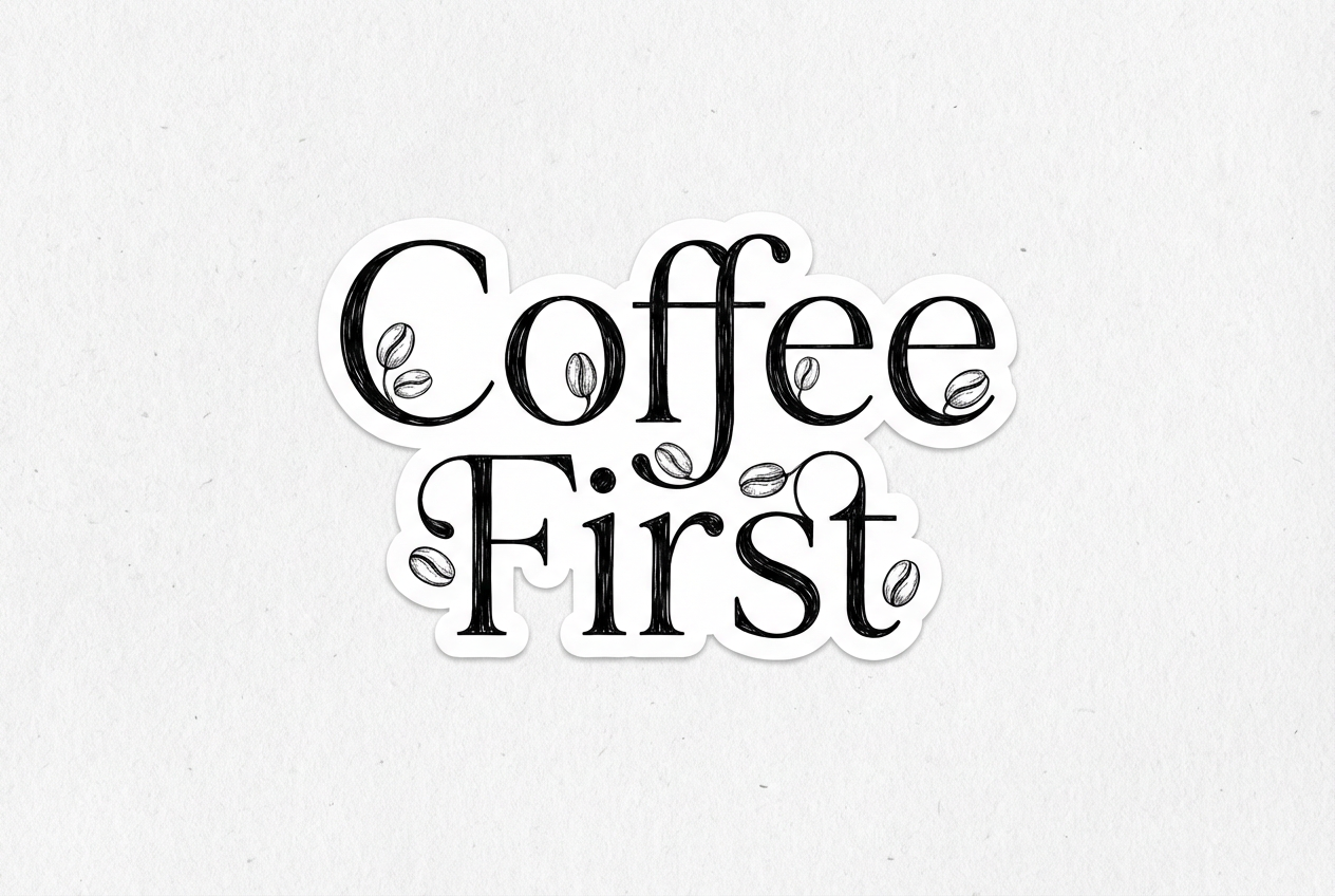 AI Typography Sticker Generator: Example 02