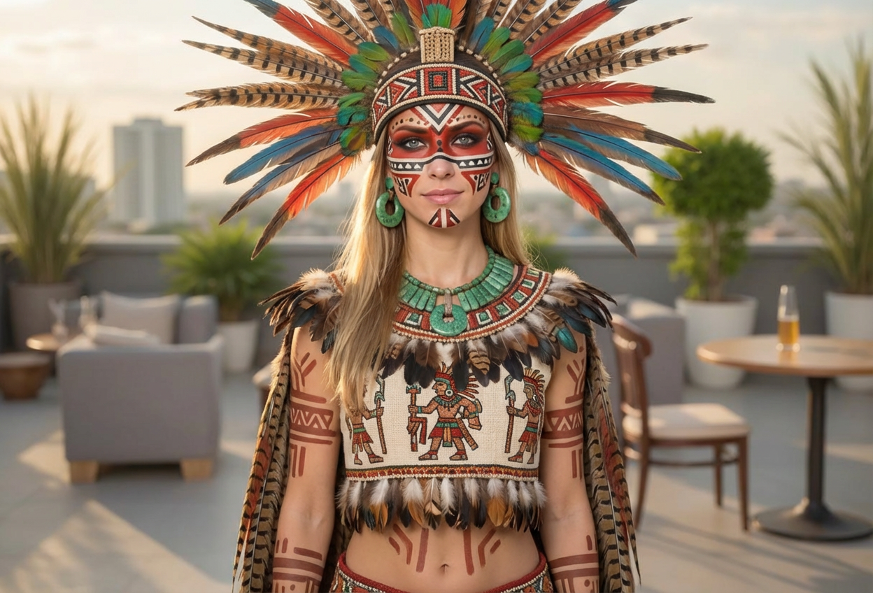 Example created with AI Aztec Warrior Filter
