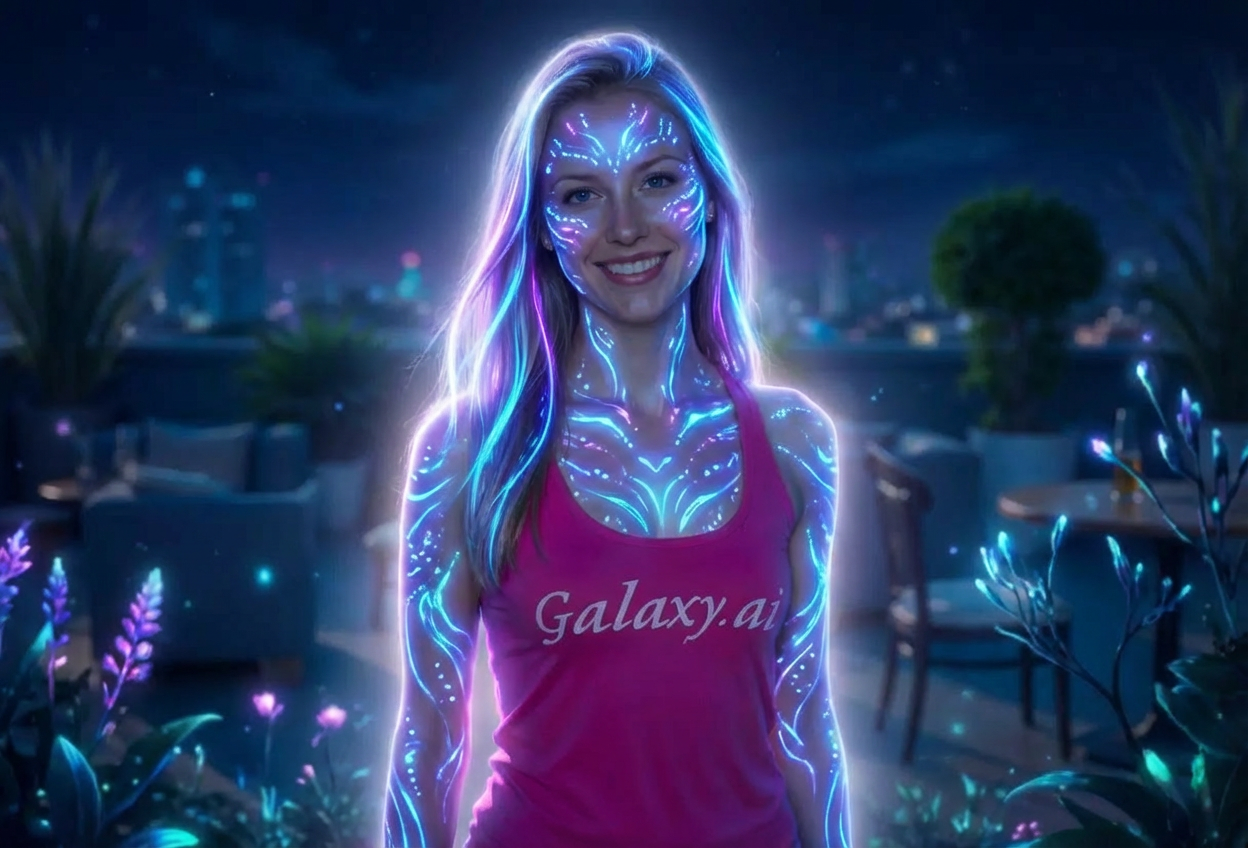 Example created with AI Bioluminescent Filter