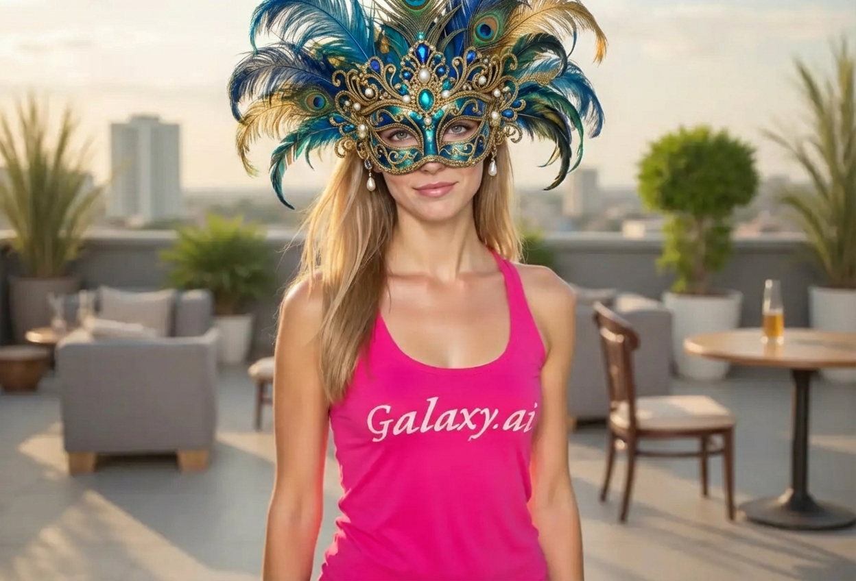 Example created with AI Carnival Mask Filter