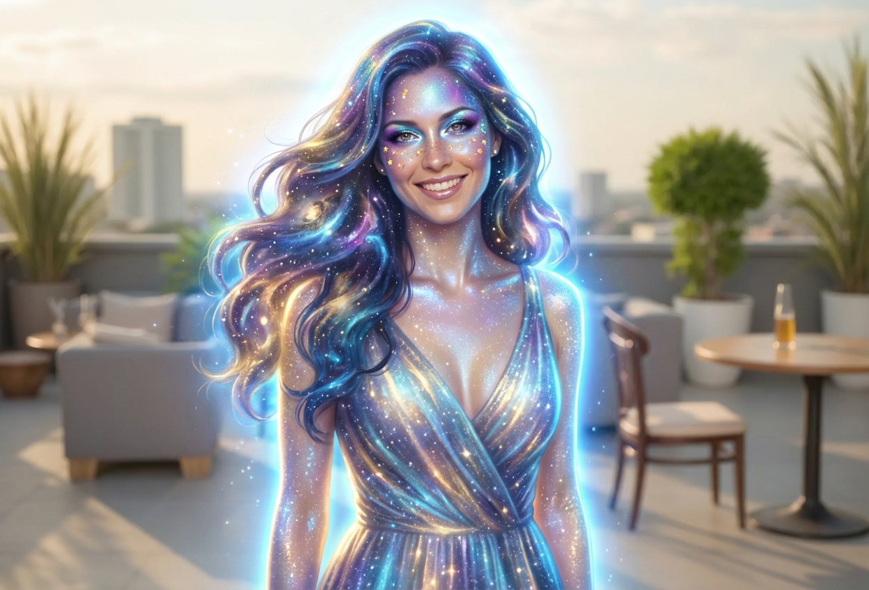 Example created with AI Celestial Goddess Filter