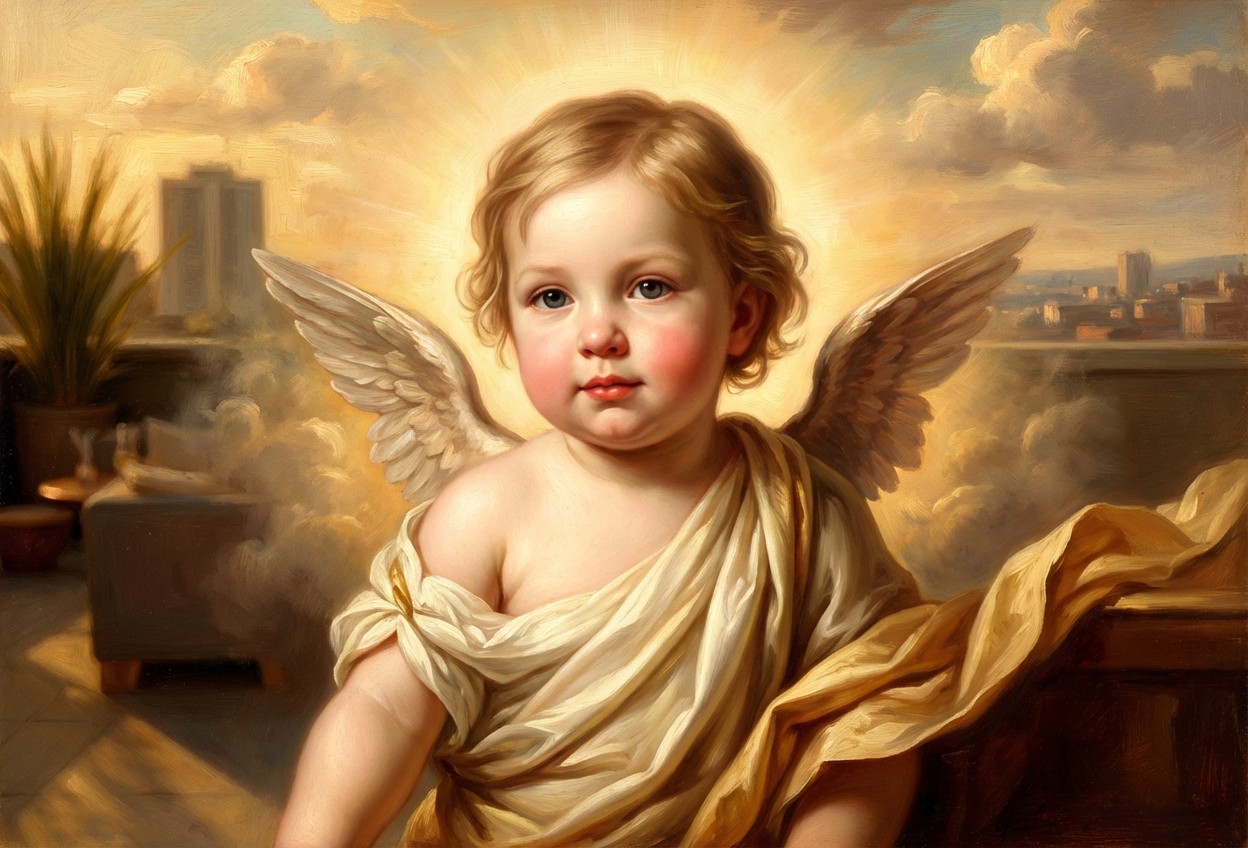 Example created with AI Cherub Angel Filter