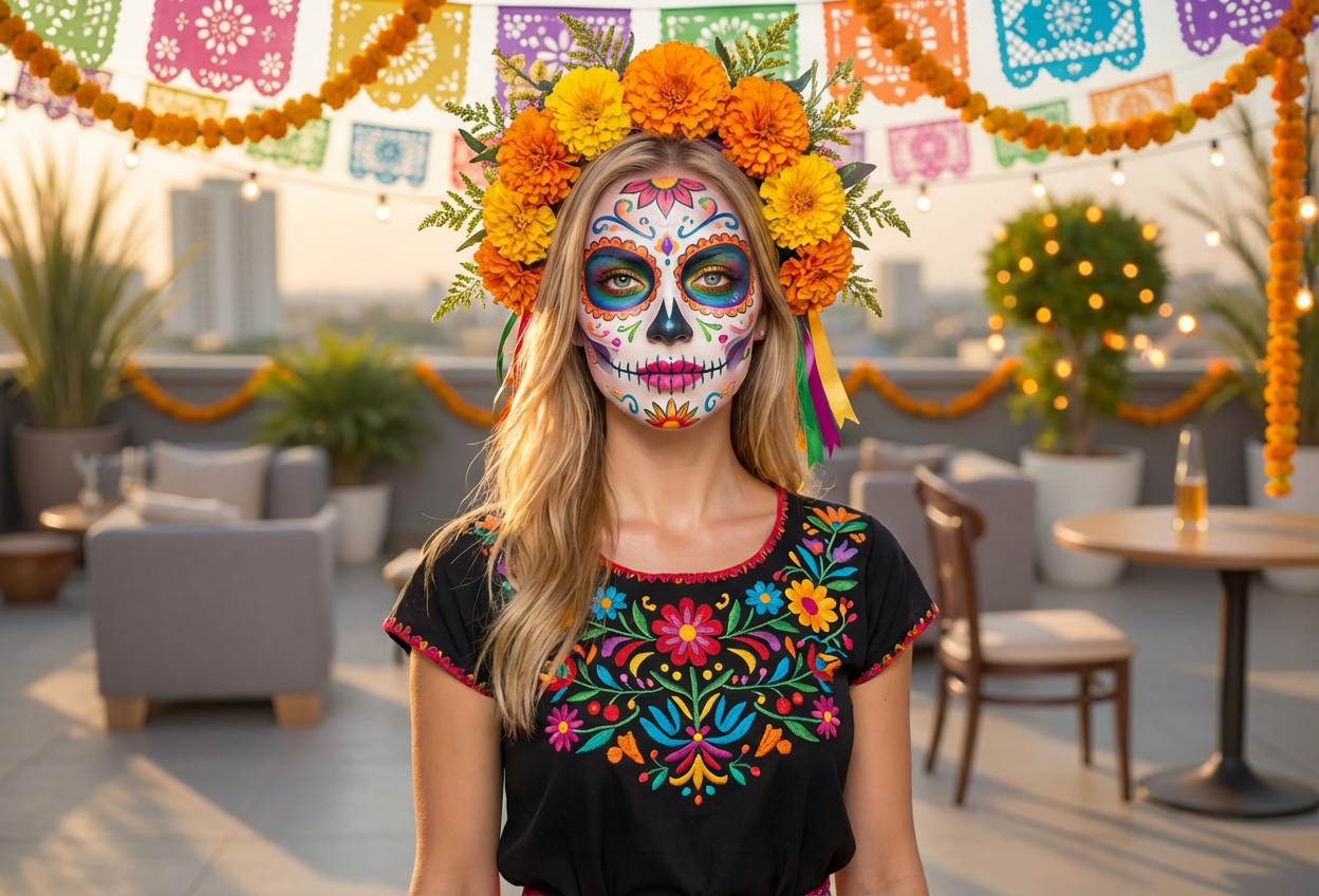 Example created with AI Día de Muertos Filter