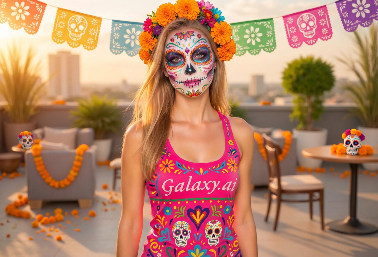 Example created with AI Dia Muertos Filter