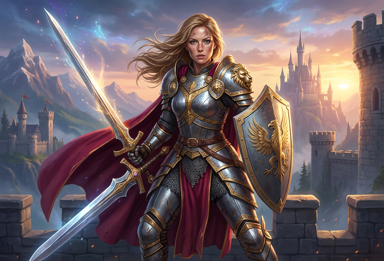 Example created with AI Fantasy Warrior Filter