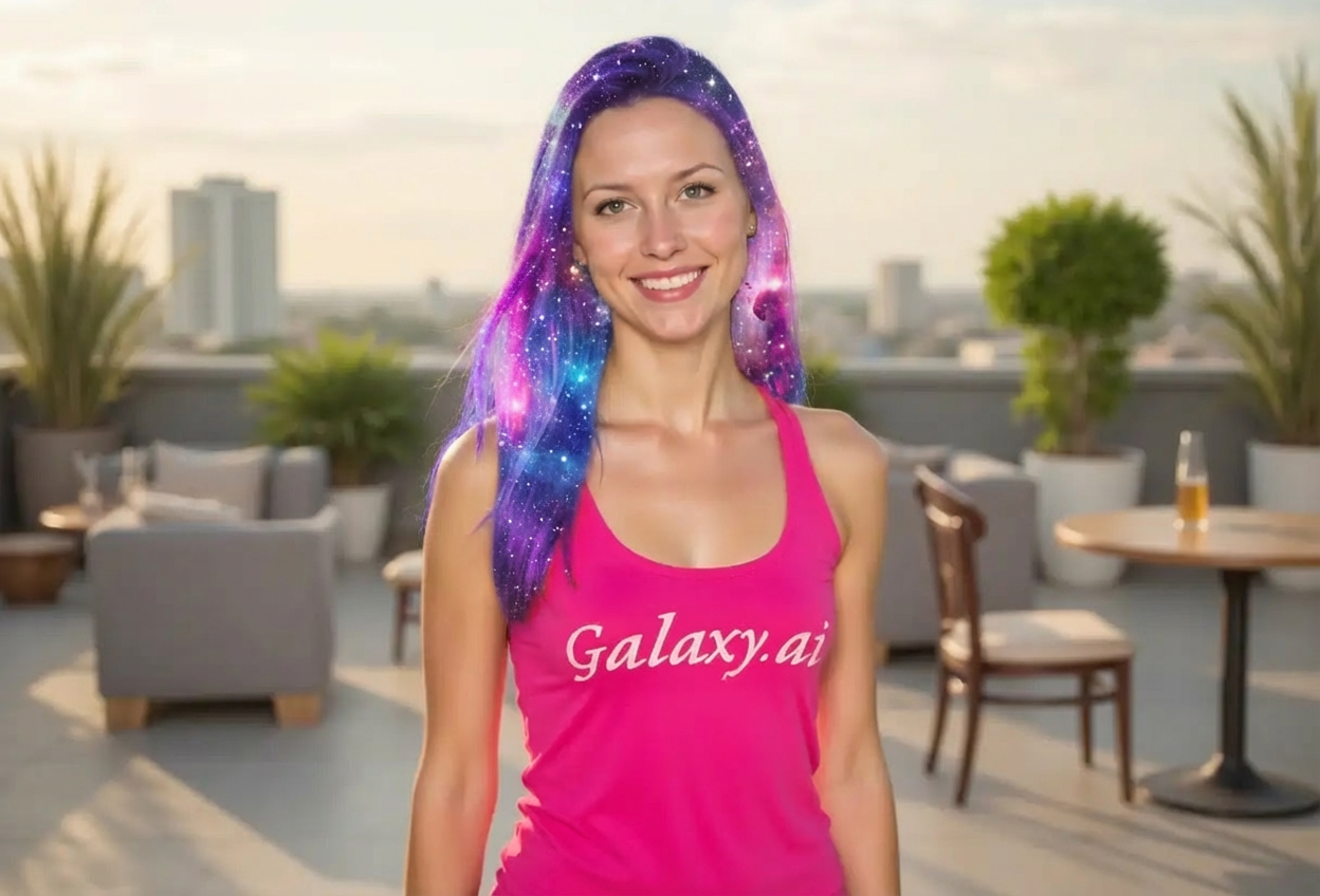 Example created with AI Galaxy Hair Filter