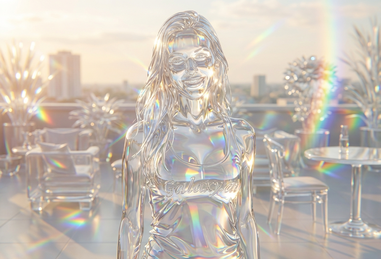 Example created with AI Glass Sculpture Filter