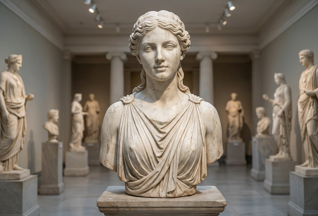 Example created with AI Greek Sculpture Filter