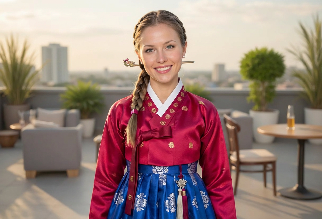 Example created with AI Hanbok Filter