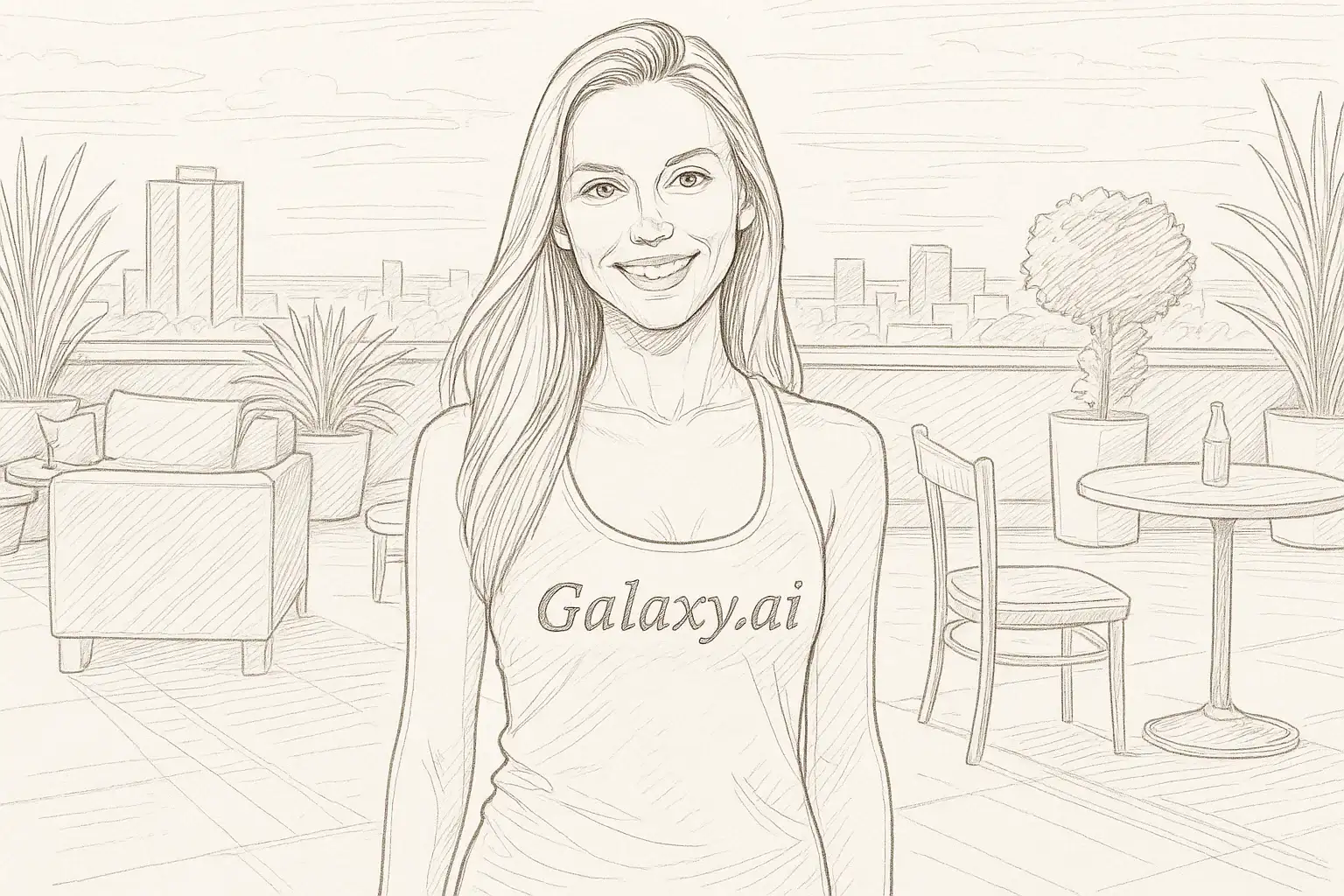 Example created with AI Line Drawing Filter