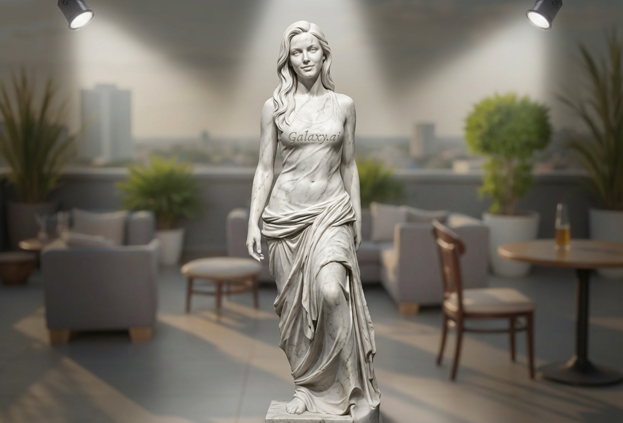 Example created with AI Marble Statue Filter