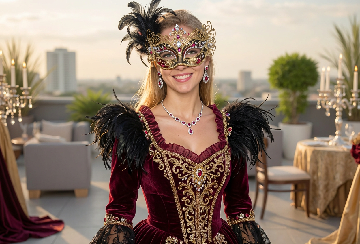 Example created with AI Masquerade Ball Filter