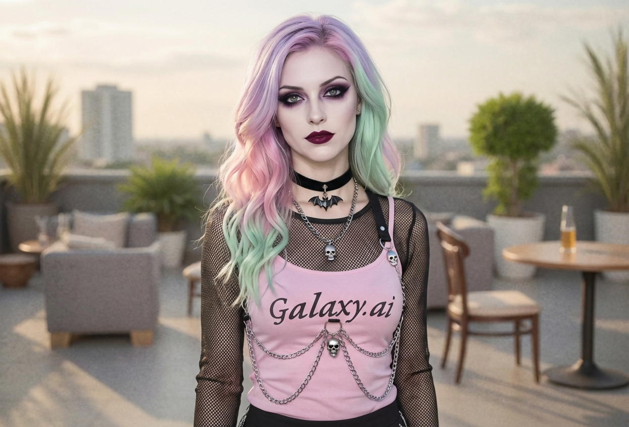 Example created with AI Pastel Goth Filter
