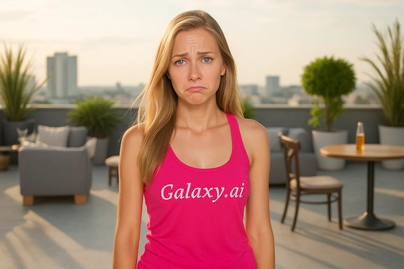 Example created with AI Sad Face Filter