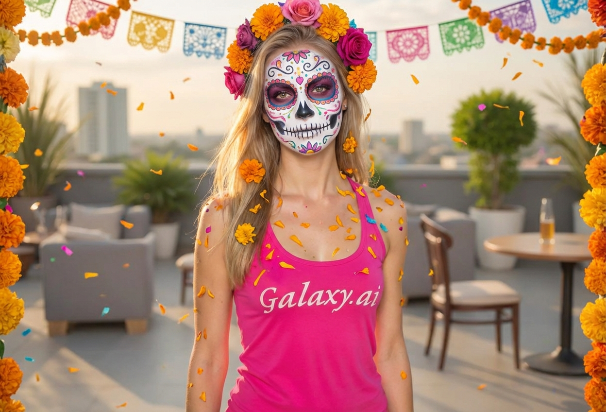Example created with AI Sugar Skull Filter