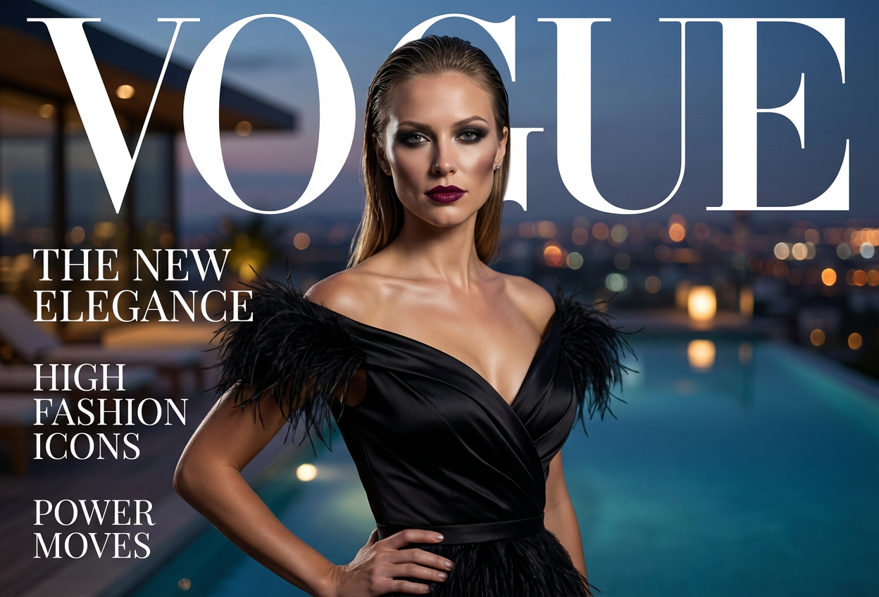 Example created with AI Vogue Cover Filter